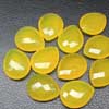 Natural Yellow Chalcedony Faceted Pear Drops Pair Sold per 1 pair & Sizes 25mm x 20mm approx. Chalcedony is a cryptocrystalline variety of quartz. Comes in many colors such as blue, pink, aqua. Also known to lower negative energy for healing purposes. 